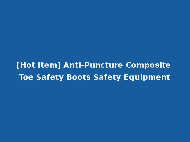 [Hot Item] Anti-Puncture Composite Toe Safety Boots Safety Equipment