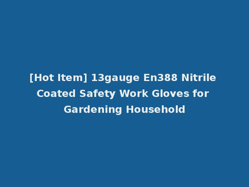 [Hot Item] 13gauge En388 Nitrile Coated Safety Work Gloves for Gardening Household