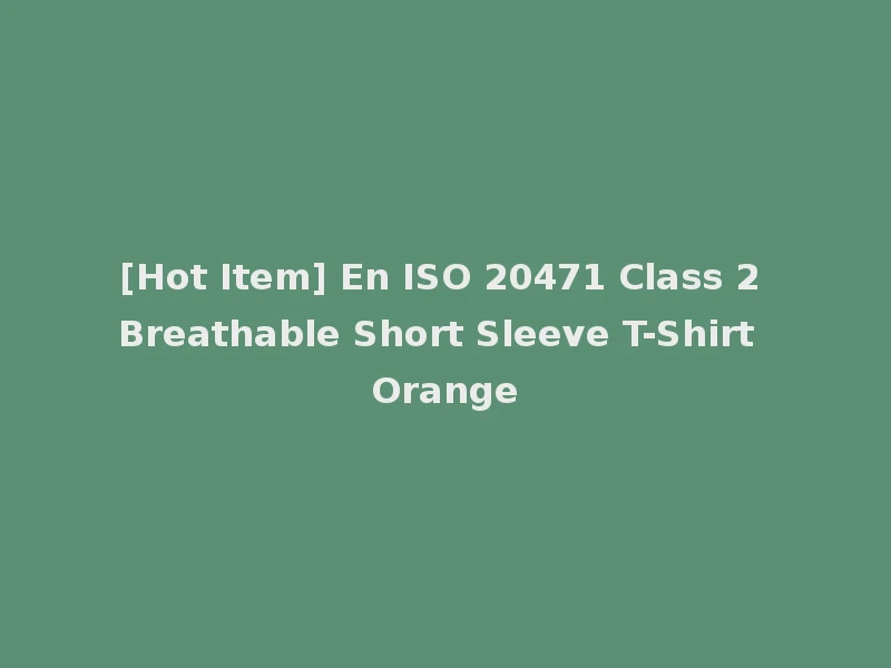 [Hot Item] En ISO 20471 Class 2 Breathable Short Sleeve T-Shirt Orange