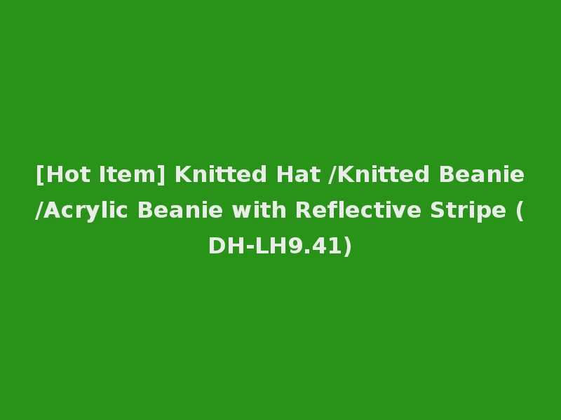 [Hot Item] Knitted Hat /Knitted Beanie/Acrylic Beanie with Reflective Stripe (DH-LH9.41)
