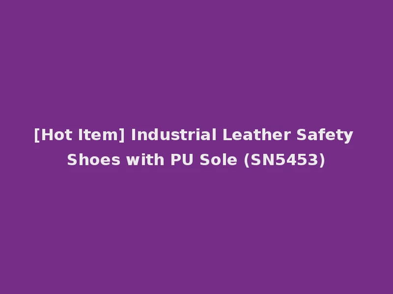 [Hot Item] Industrial Leather Safety Shoes with PU Sole (SN5453)