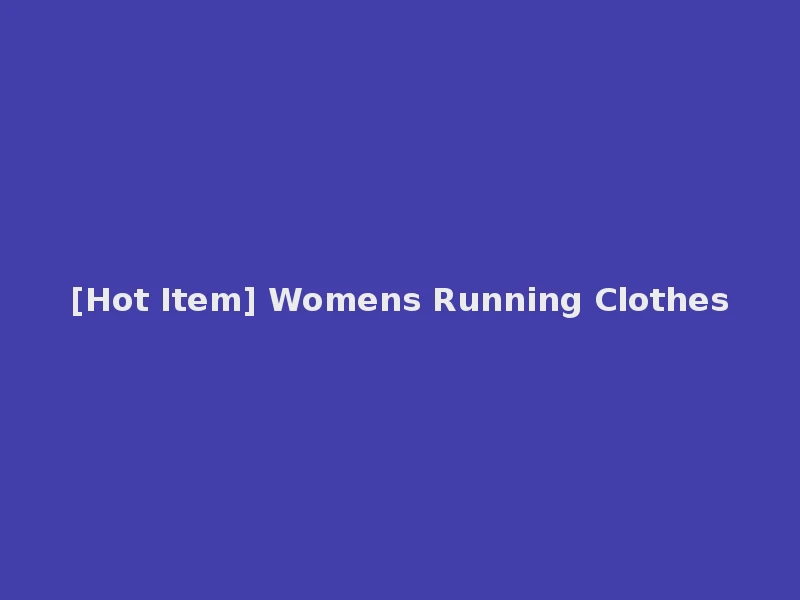 [Hot Item] Womens Running Clothes