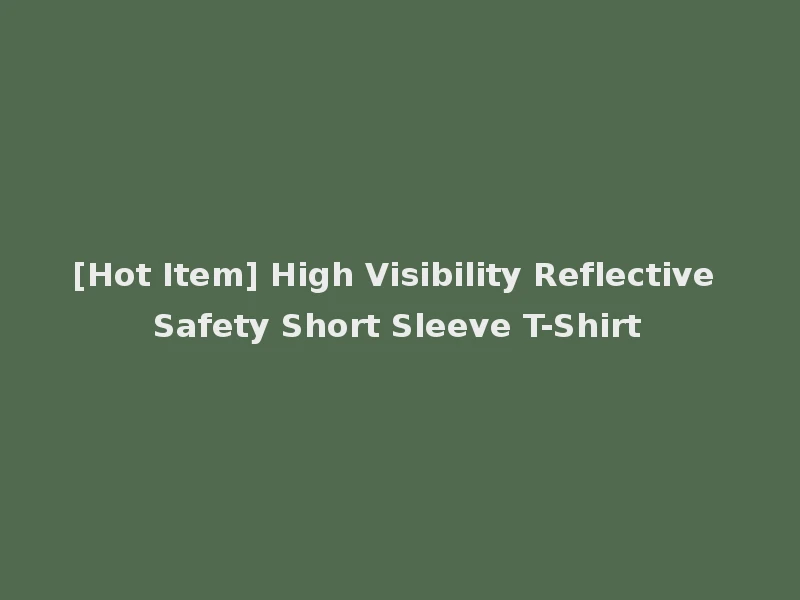 [Hot Item] High Visibility Reflective Safety Short Sleeve T-Shirt