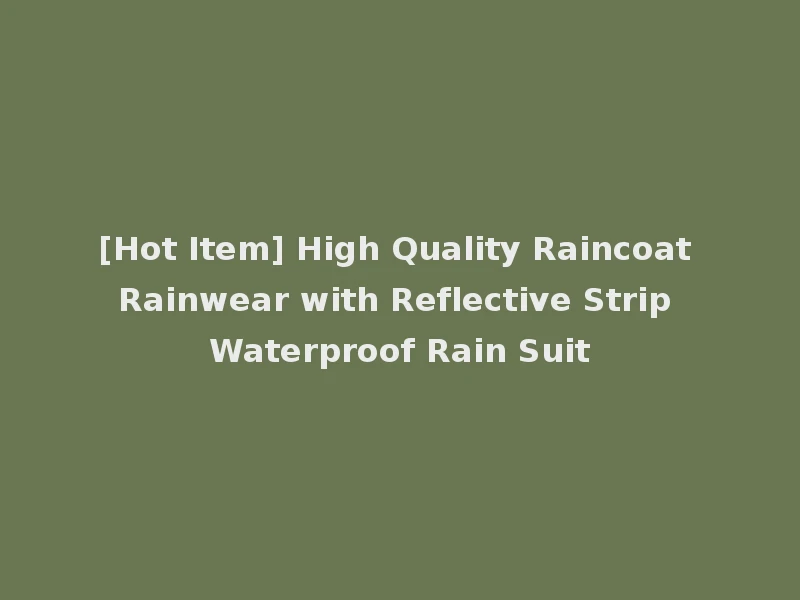 [Hot Item] High Quality Raincoat Rainwear with Reflective Strip Waterproof Rain Suit