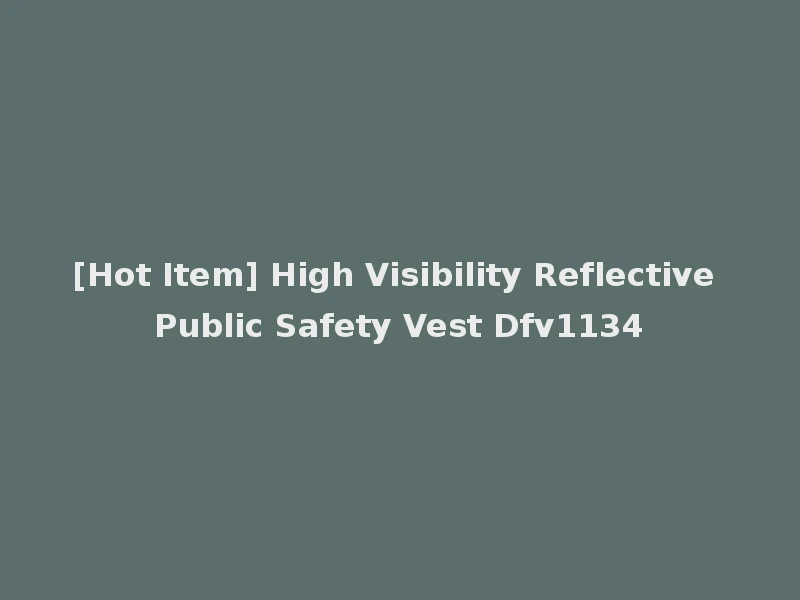 [Hot Item] High Visibility Reflective Public Safety Vest Dfv1134