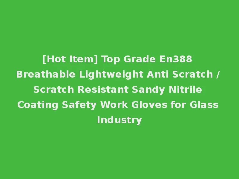 [Hot Item] Top Grade En388 Breathable Lightweight Anti Scratch / Scratch Resistant Sandy Nitrile Coating Safety Work Gloves for Glass Industry