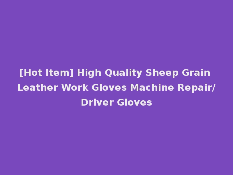 [Hot Item] High Quality Sheep Grain Leather Work Gloves Machine Repair/Driver Gloves