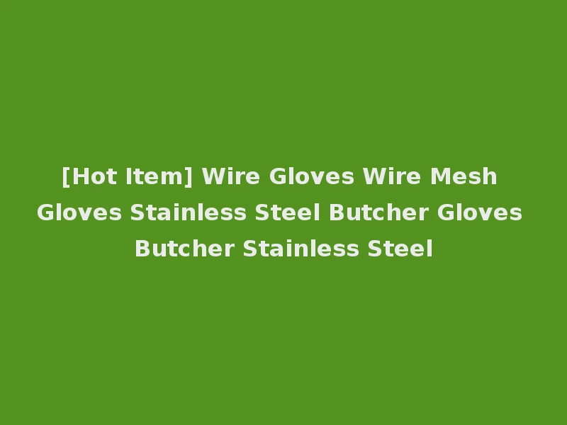 [Hot Item] Wire Gloves Wire Mesh Gloves Stainless Steel Butcher Gloves Butcher Stainless Steel