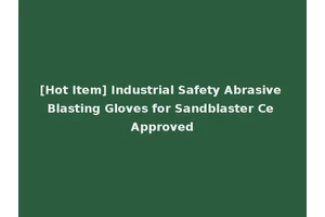 [Hot Item] Industrial Safety Abrasive Blasting Gloves for Sandblaster Ce Approved