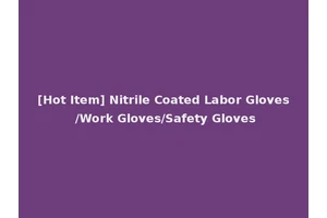 [Hot Item] Nitrile Coated Labor Gloves /Work Gloves/Safety Gloves