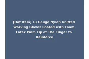 [Hot Item] 13 Gauge Nylon Knitted Working Gloves Coated with Foam Latex Palm Tip of The Finger to Reinforce