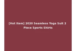 [Hot Item] 2020 Seamless Yoga Suit 2 Piece Sports Shirts
