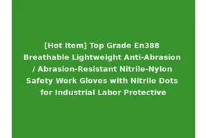 [Hot Item] Top Grade En388 Breathable Lightweight Anti-Abrasion / Abrasion-Resistant Nitrile-Nylon Safety Work Gloves with Nitrile Dots for Industrial Labor Protective