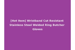 [Hot Item] Wristband Cut Resistant Stainless Steel Welded Ring Butcher Gloves
