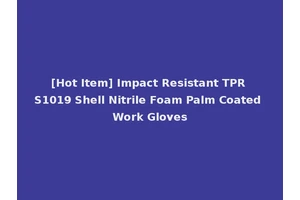 [Hot Item] Impact Resistant TPR S1019 Shell Nitrile Foam Palm Coated Work Gloves