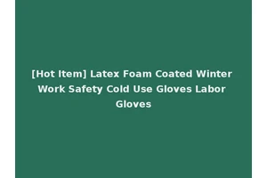[Hot Item] Latex Foam Coated Winter Work Safety Cold Use Gloves Labor Gloves