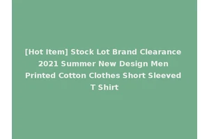 [Hot Item] Stock Lot Brand Clearance 2021 Summer New Design Men Printed Cotton Clothes Short Sleeved T Shirt