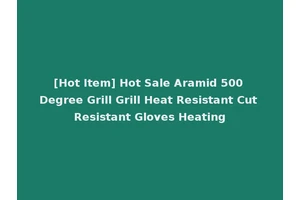 [Hot Item] Hot Sale Aramid 500 Degree Grill Grill Heat Resistant Cut Resistant Gloves Heating