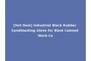 [Hot Item] Industrial Black Rubber Sandblasting Glove for Blast Cabinet Work Ce