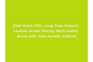 [Hot Item] CMH, Long Tube Nubuck Leather Brown Mining Work Safety Boots with Side Handle HSB216