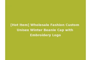 [Hot Item] Wholesale Fashion Custom Unisex Winter Beanie Cap with Embroidery Logo