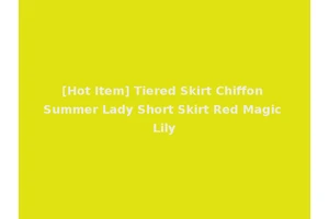 [Hot Item] Tiered Skirt Chiffon Summer Lady Short Skirt Red Magic Lily