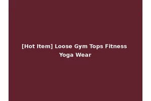 [Hot Item] Loose Gym Tops Fitness Yoga Wear