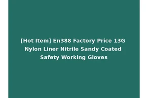 [Hot Item] En388 Factory Price 13G Nylon Liner Nitrile Sandy Coated Safety Working Gloves