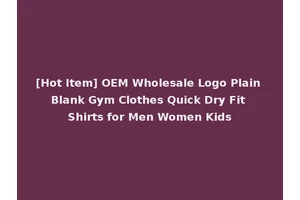 [Hot Item] OEM Wholesale Logo Plain Blank Gym Clothes Quick Dry Fit Shirts for Men Women Kids