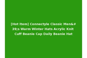 [Hot Item] Connectyle Classic Men's Warm Winter Hats Acrylic Knit Cuff Beanie Cap Daily Beanie Hat