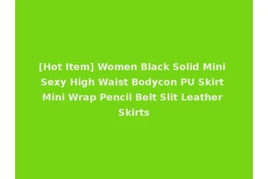 [Hot Item] Women Black Solid Mini Sexy High Waist Bodycon PU Skirt Mini Wrap Pencil Belt Slit Leather Skirts