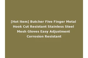 [Hot Item] Butcher Five Finger Metal Hook Cut Resistant Stainless Steel Mesh Gloves Easy Adjustment Corrosion Resistant