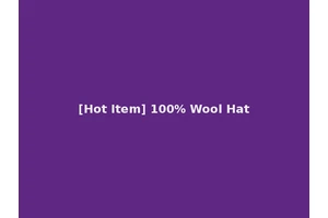 [Hot Item] 100% Wool Hat