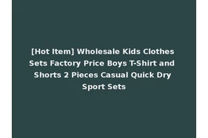 [Hot Item] Wholesale Kids Clothes Sets Factory Price Boys T-Shirt and Shorts 2 Pieces Casual Quick Dry Sport Sets