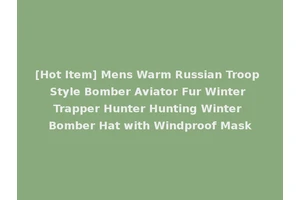 [Hot Item] Mens Warm Russian Troop Style Bomber Aviator Fur Winter Trapper Hunter Hunting Winter Bomber Hat with Windproof Mask