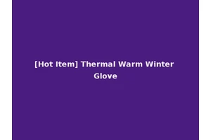 [Hot Item] Thermal Warm Winter Glove