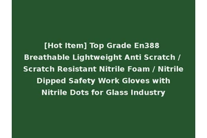 [Hot Item] Top Grade En388 Breathable Lightweight Anti Scratch / Scratch Resistant Nitrile Foam / Nitrile Dipped Safety Work Gloves with Nitrile Dots for Glass Industry