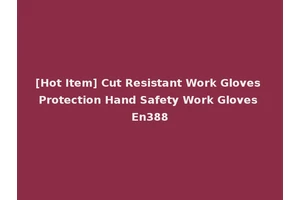 [Hot Item] Cut Resistant Work Gloves Protection Hand Safety Work Gloves En388