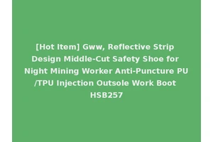 [Hot Item] Gww, Reflective Strip Design Middle-Cut Safety Shoe for Night Mining Worker Anti-Puncture PU/TPU Injection Outsole Work Boot HSB257