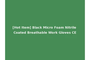 [Hot Item] Black Micro Foam Nitrile Coated Breathable Work Gloves CE