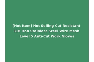 [Hot Item] Hot Selling Cut Resistant 316 Iron Stainless Steel Wire Mesh Level 5 Anti-Cut Work Gloves