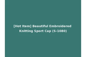 [Hot Item] Beautiful Embroidered Knitting Sport Cap (S-1080)