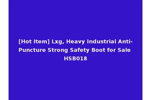 [Hot Item] Lxg, Heavy Industrial Anti-Puncture Strong Safety Boot for Sale HSB018