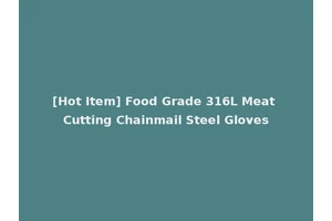 [Hot Item] Food Grade 316L Meat Cutting Chainmail Steel Gloves