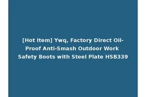 [Hot Item] Ywq, Factory Direct Oil-Proof Anti-Smash Outdoor Work Safety Boots with Steel Plate HSB339