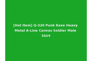 [Hot Item] Q-320 Punk Rave Heavy Metal A-Line Canvas Soldier Male Skirt