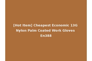 [Hot Item] Cheapest Economic 13G Nylon Palm Coated Work Gloves En388