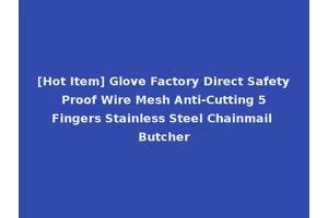 [Hot Item] Glove Factory Direct Safety Proof Wire Mesh Anti-Cutting 5 Fingers Stainless Steel Chainmail Butcher