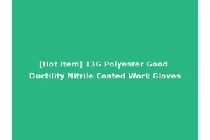 [Hot Item] 13G Polyester Good Ductility Nitrile Coated Work Gloves