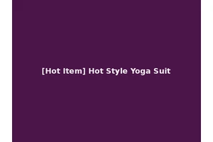 [Hot Item] Hot Style Yoga Suit
